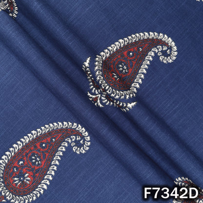 Printed Slub Cotton Fabric - F7342