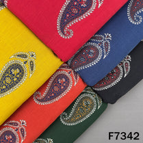 Printed Slub Cotton Fabric - F7342