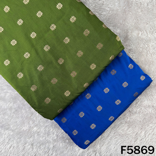 Zari Buti Work Brocade Silk Fabric - F5869