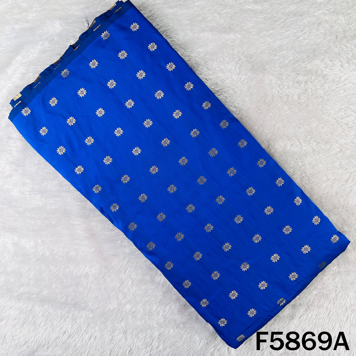 Zari Buti Work Brocade Silk Fabric - F5869