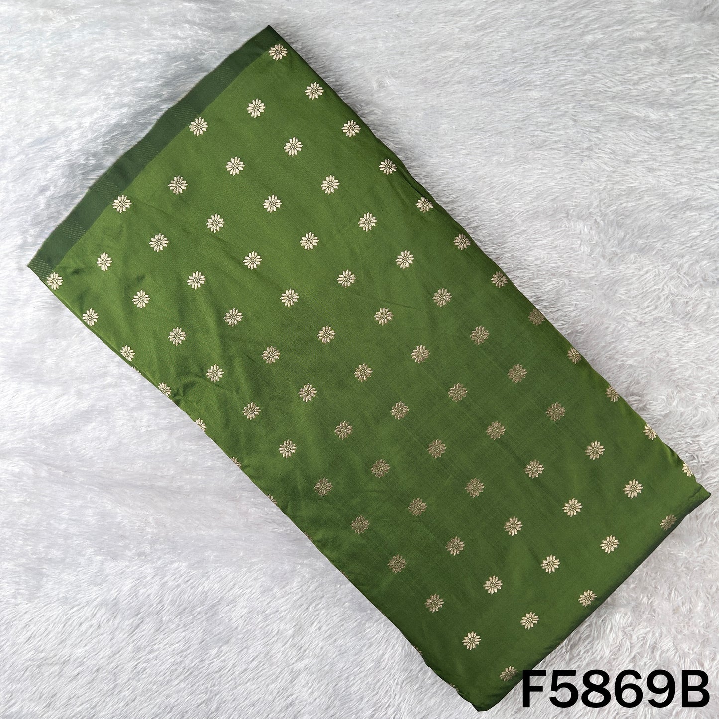 Zari Buti Work Brocade Silk Fabric - F5869