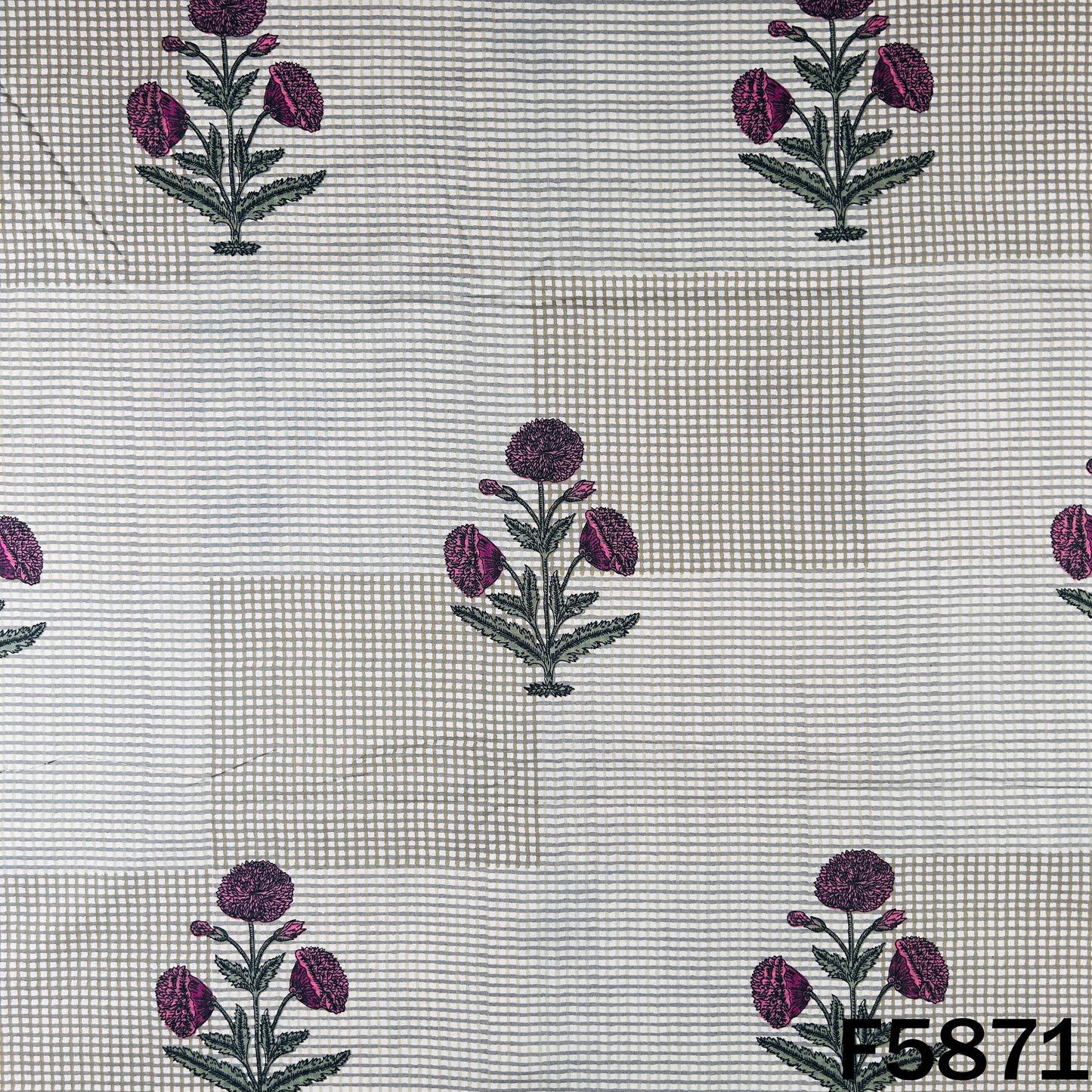 Block Print Cambric Cotton Fabric - F5871