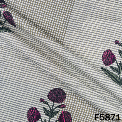 Block Print Cambric Cotton Fabric - F5871