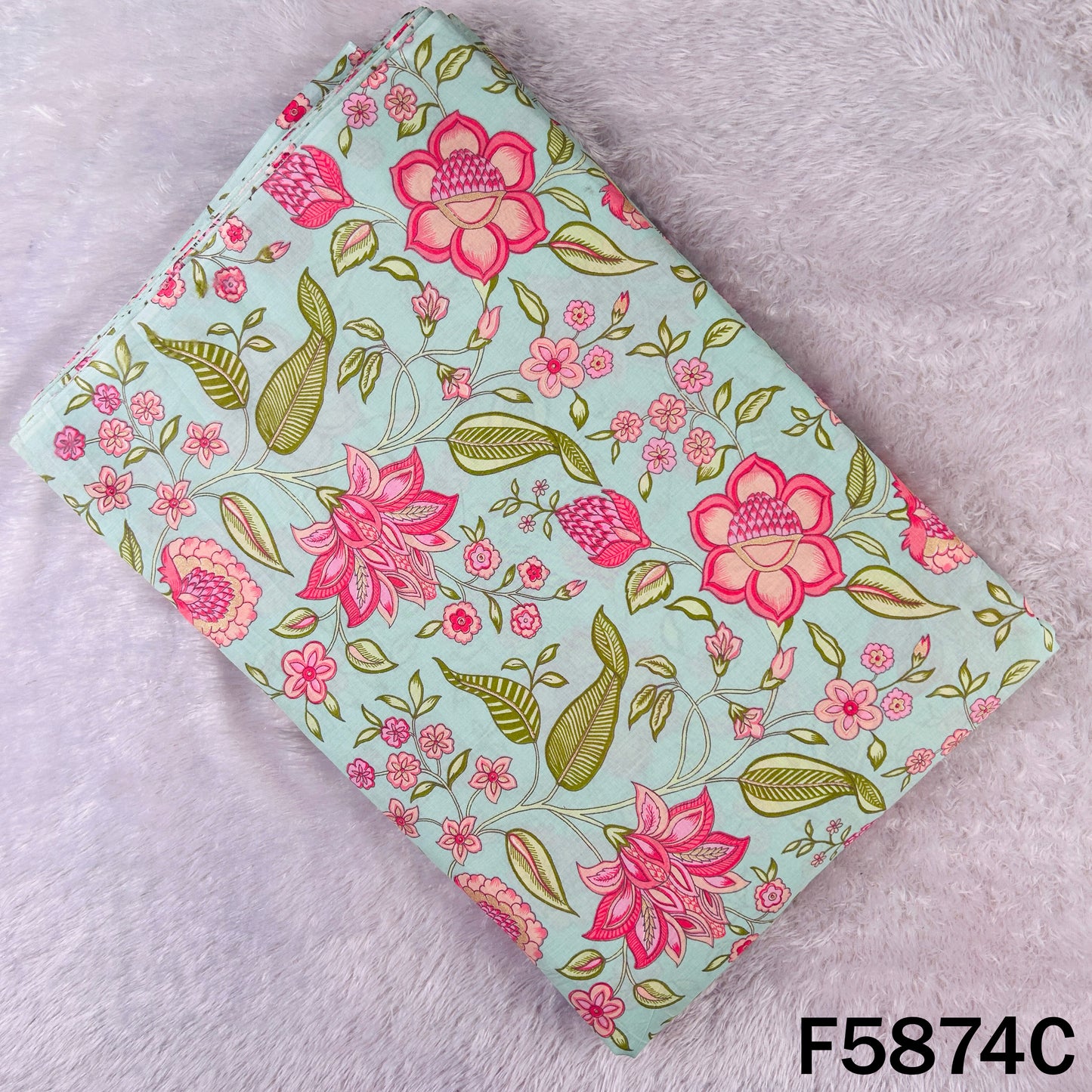 Flower Print Cambric Cotton Fabric -  F5874