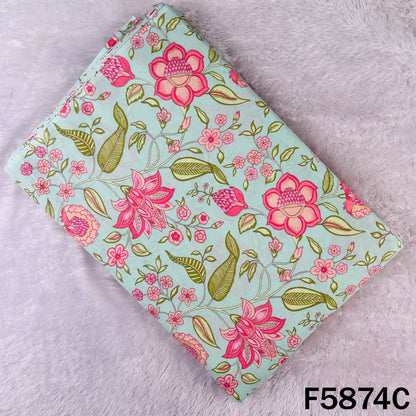 Flower Print Cambric Cotton Fabric -  F5874