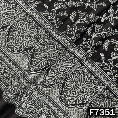Thread Sequins Embroidered Georgette Fabric - F7351