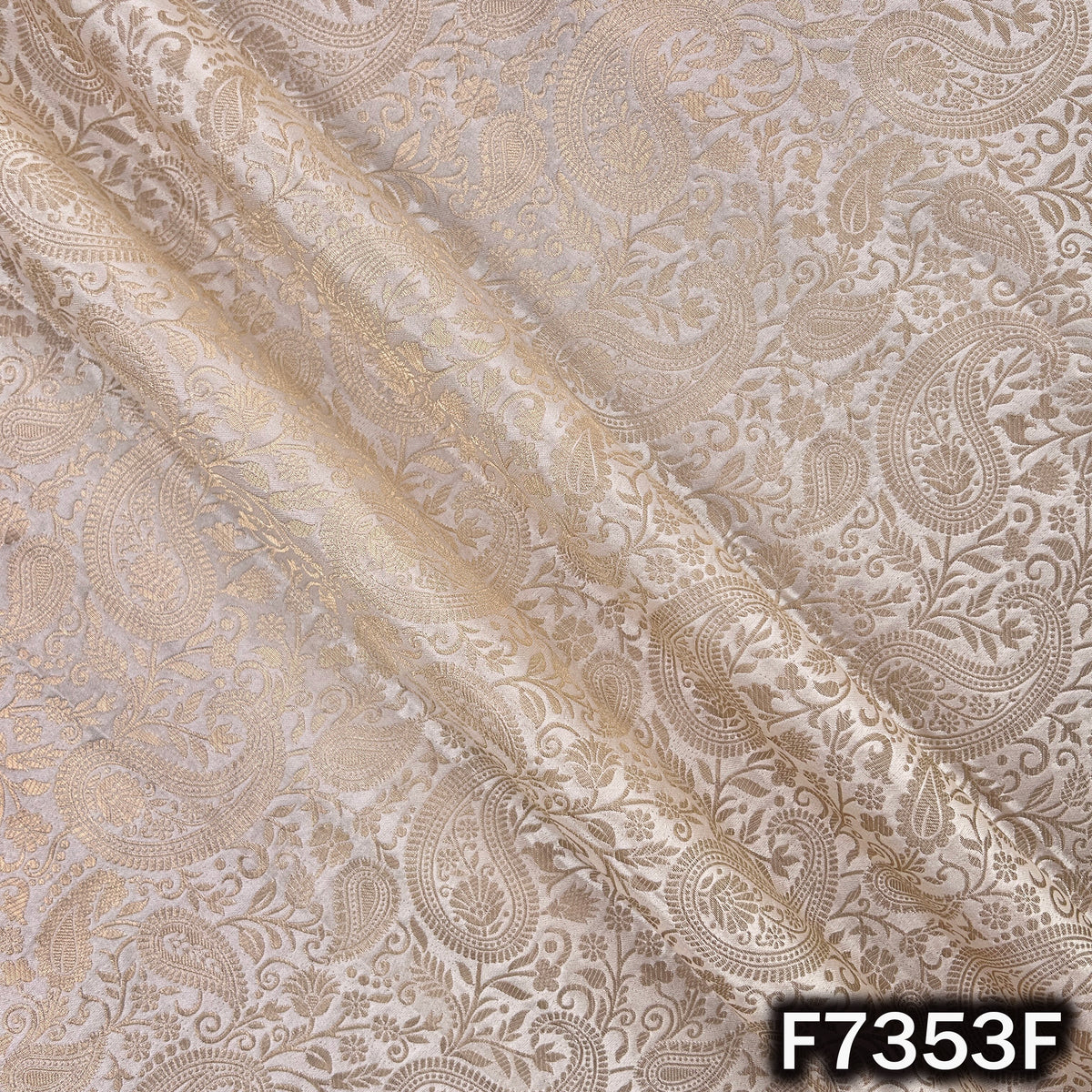 Zari Work Banarasi Silk Fabric - F7353