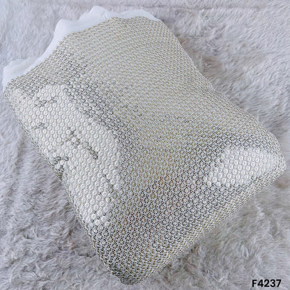 Dyeable Thread Sequins Embroidered Georgette Fabric-F4237