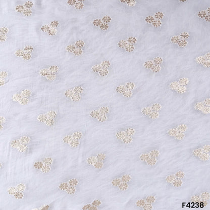 Dyeable Zari Work Georgette Fabric - F4238