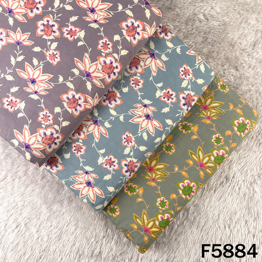Flower Printed Cotton Fabric - F5884