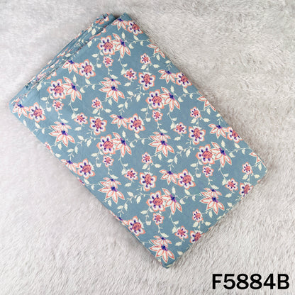 Flower Printed Cotton Fabric - F5884