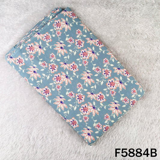 Flower Printed Cotton Fabric - F5884