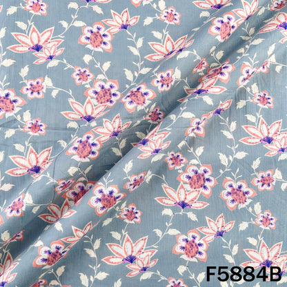 Flower Printed Cotton Fabric - F5884