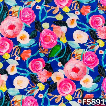 Digital Print Crepe Fabric - F5891