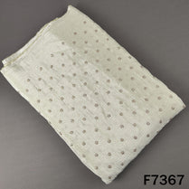 Dyeable Cut Dana Zari Work Crush Tissue Fabric - F7367
