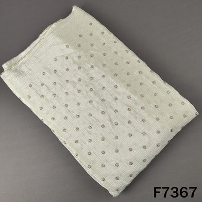 Dyeable Cut Dana Zari Work Crush Tissue Fabric - F7367