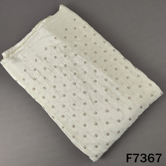 Dyeable Cut Dana Zari Work Crush Tissue Fabric - F7367