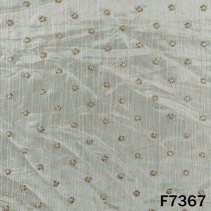 Dyeable Cut Dana Zari Work Crush Tissue Fabric - F7367