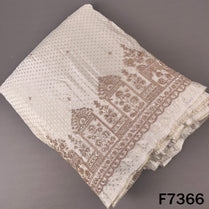 Dyeable Cut Dana Zari Sequins Work Shimmer Tissue Fabric - F7366