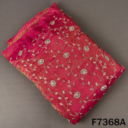 Cut Dana Zari Sequins Embroidered Shimmer Tissue Fabric - F7368
