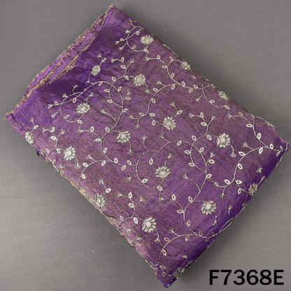 Cut Dana Zari Sequins Embroidered Shimmer Tissue Fabric - F7368