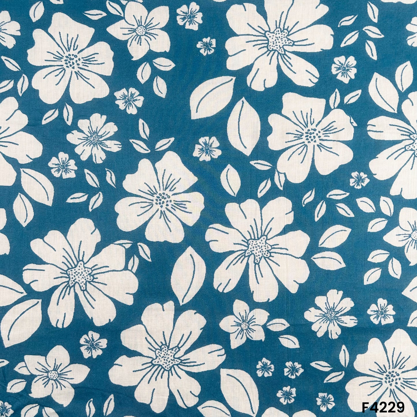 Floral Printed Mul cotton Fabric - F4229