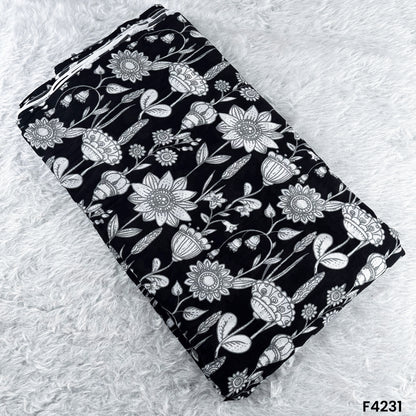 Floral Printed Mul cotton Fabric - F4231