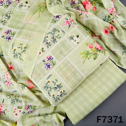 Printed Linen Cotton Fabric - F7371