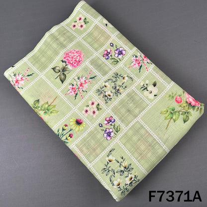 Printed Linen Cotton Fabric - F7371
