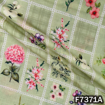 Printed Linen Cotton Fabric - F7371