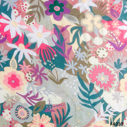 Floral Printed Modal Cotton Fabric- F4233
