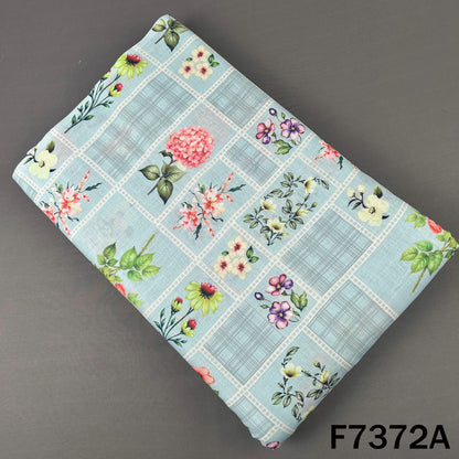 Printed Linen Cotton Fabric - F7372