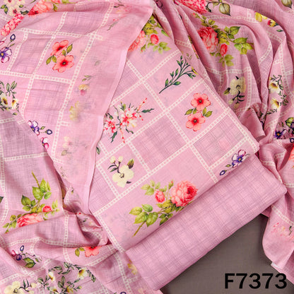 Printed Linen Cotton Fabric - F7373