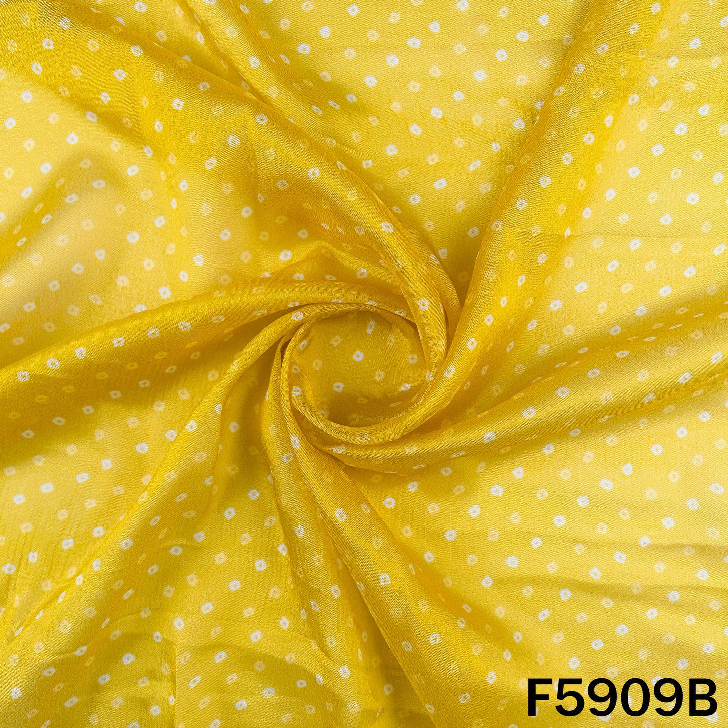 Bandhani Print Chinnon Chiffon Fabric - F5909