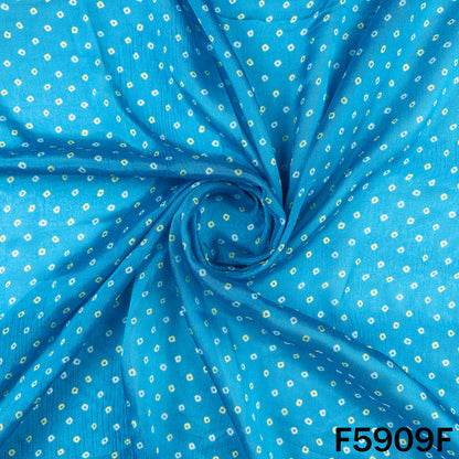 Bandhani Print Chinnon Chiffon Fabric - F5909