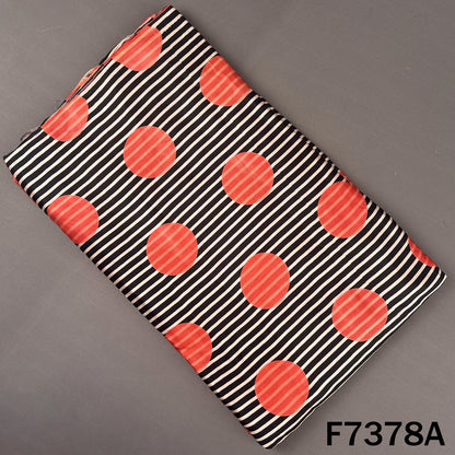 Stripes Modal Satin Fabric - F7378