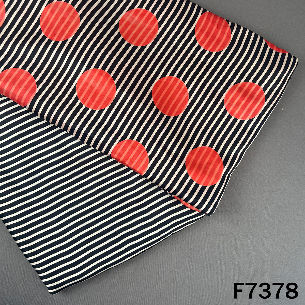 Stripes Modal Satin Fabric - F7378