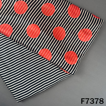 Stripes Modal Satin Fabric - F7378