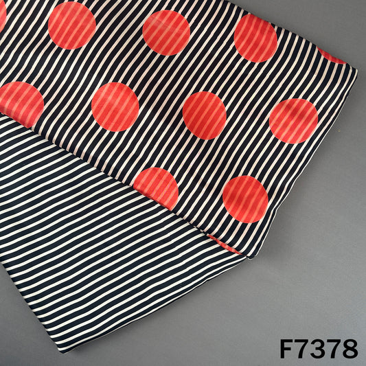 Stripes Modal Satin Fabric - F7378