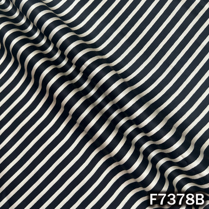 Stripes Modal Satin Fabric - F7378