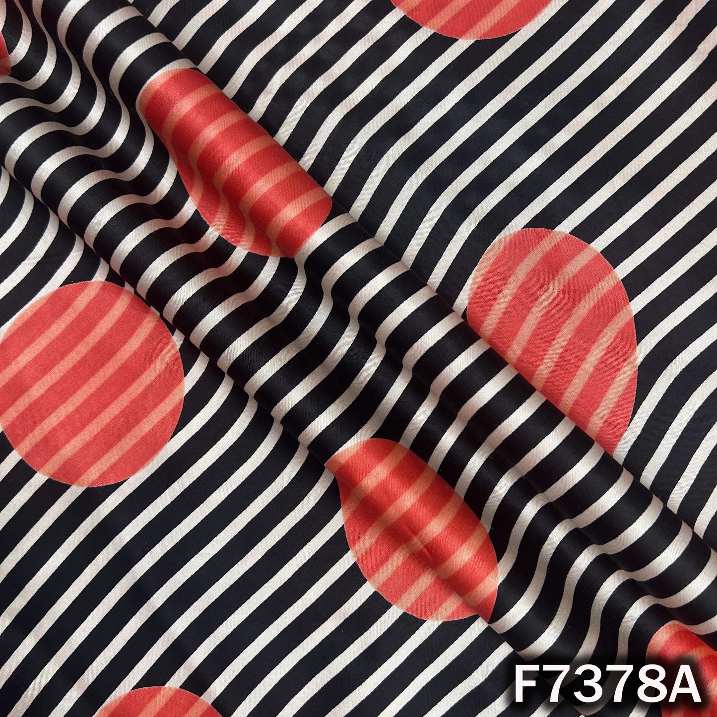 Stripes Modal Satin Fabric - F7378