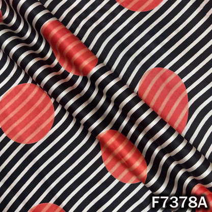 Stripes Modal Satin Fabric - F7378