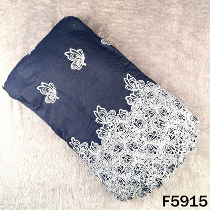 Thread Work Denim Cotton Fabric - F5915