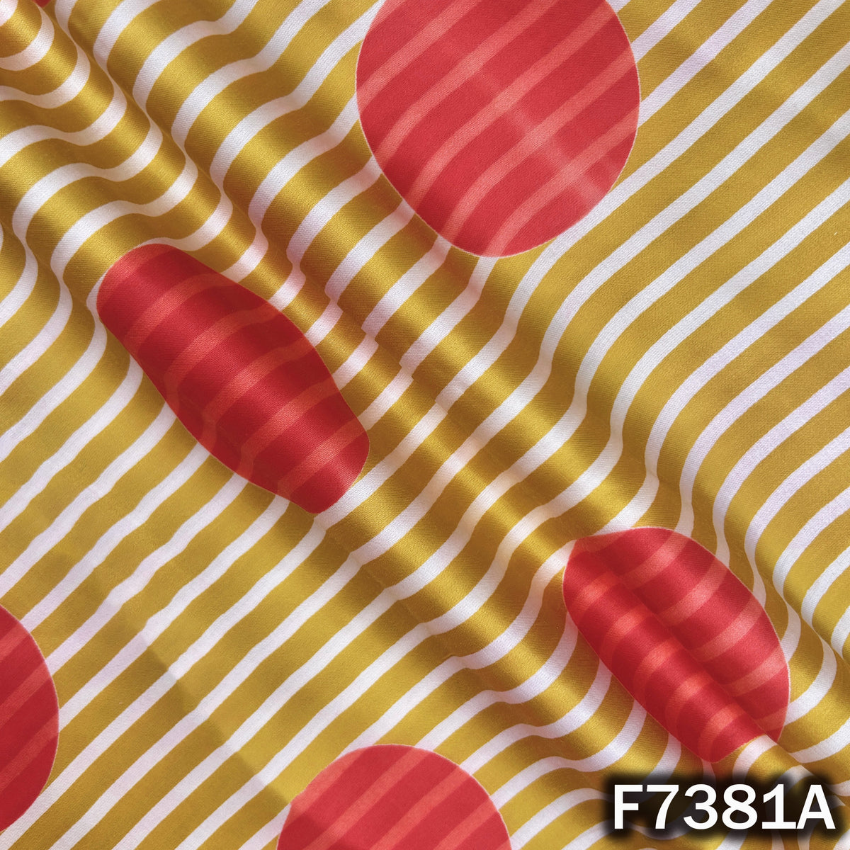Stripes Modal Satin Fabric - F7381