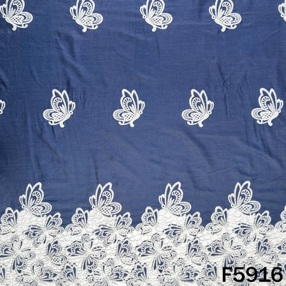 Thread Work Denim Cotton Fabric - F5916
