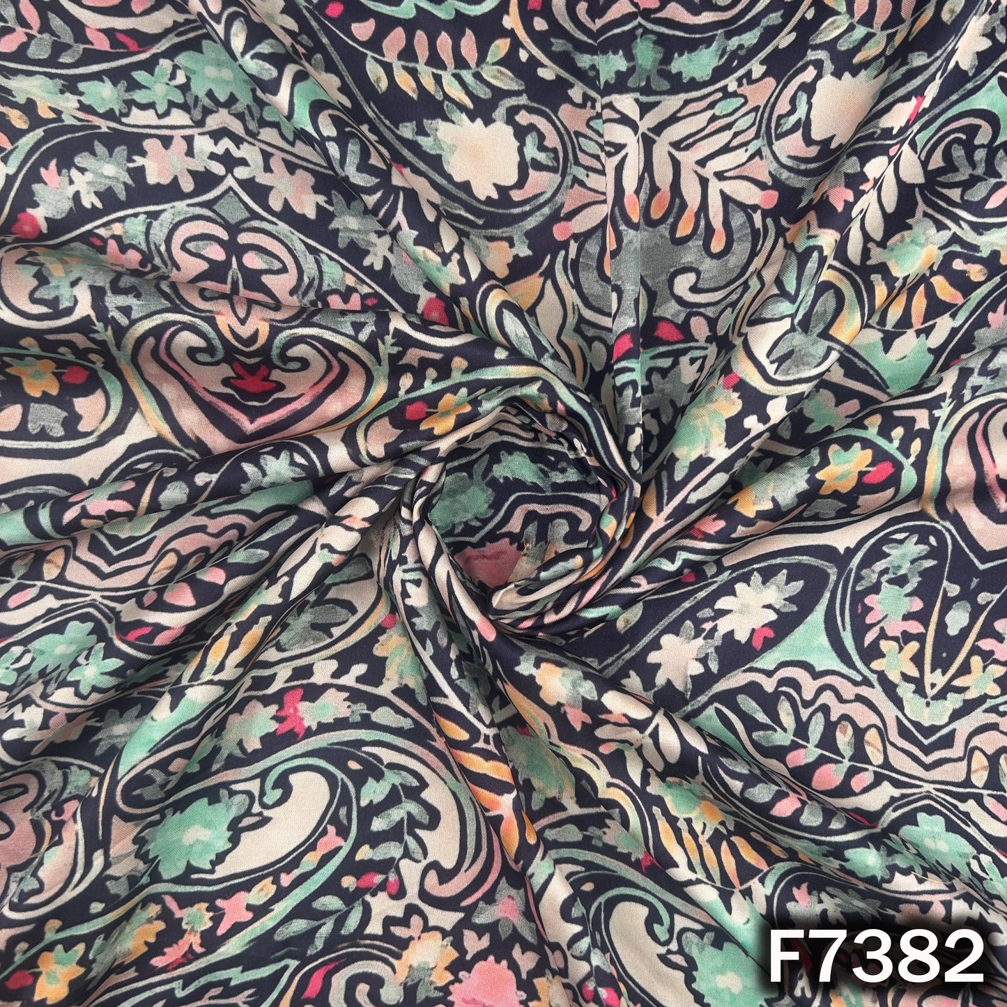 Printed Modal Satin Fabric - F7382