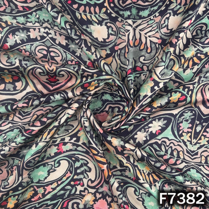 Printed Modal Satin Fabric - F7382