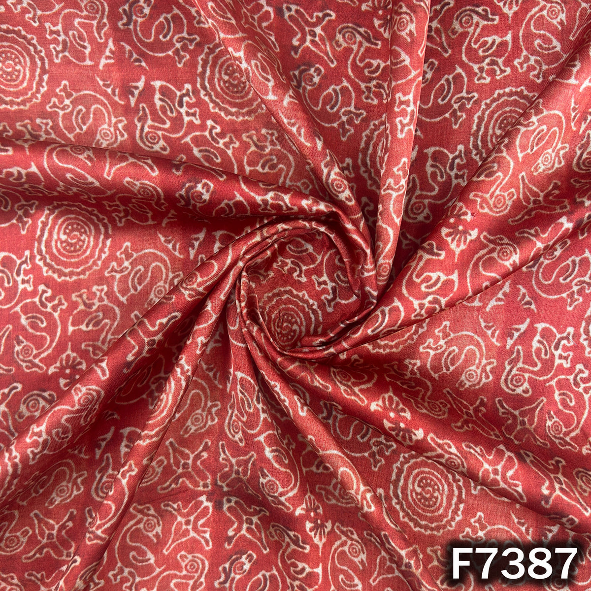 Printed Modal Satin Fabric - F7387