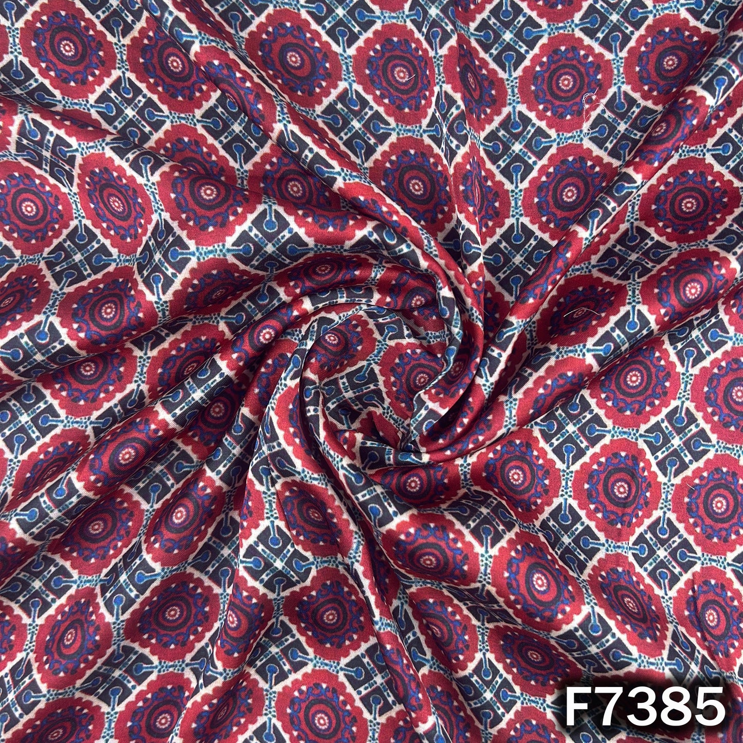 Printed Modal Satin Fabric - F7385