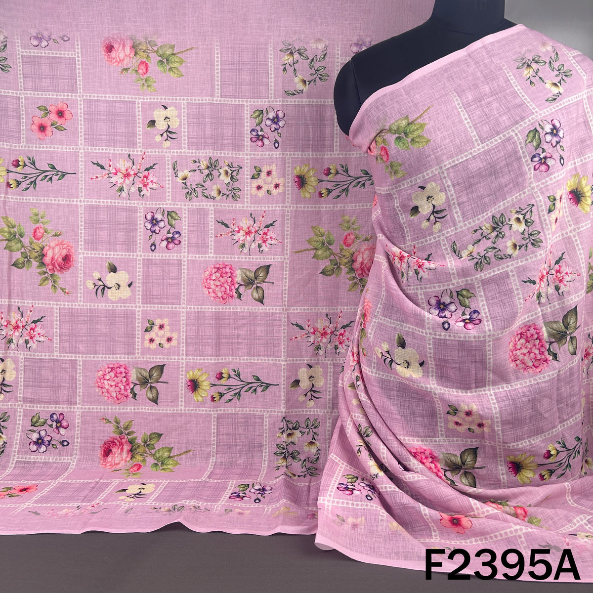 Printed Linen Cotton Dupatta - D2395